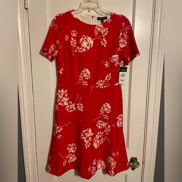 Ralph Lauren Dresses & Skirts - Ralph Lauren Red Floral Mini Dress Size 6